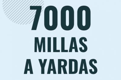 Profesor en pizarra explicando cuanto es 7000 millas en yardas o como pasar de 7000 mi a yd