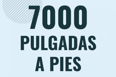 Profesor en pizarra explicando cuanto es 7000 pulgadas en pies o como pasar de 7000 in a ft