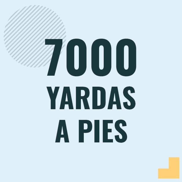 Conversión de 7000 yardas a pies Profesor en pizarra explicando cuanto es 7000 yardas en pies o como pasar de 7000 yd a ft