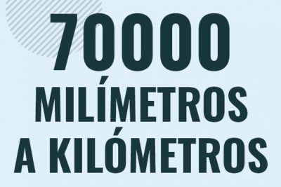 Profesor en pizarra explicando cuanto es 70000 milimetros en kilometros o como pasar de 70000 mm a km