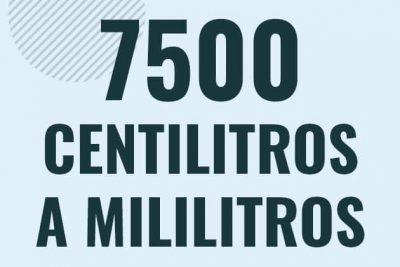 Profesor en pizarra explicando cuanto es 7500 centilitros en mililitros o como pasar de 7500 cl a ml