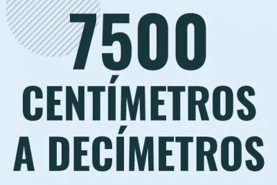 Profesor en pizarra explicando cuanto es 7500 centimetros en decimetros o como pasar de 7500 cm a dm