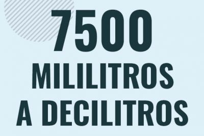 Profesor en pizarra explicando cuanto es 7500 mililitros en decilitros o como pasar de 7500 ml a dl