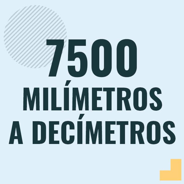 Conversión de 7500 milimetros a decimetros Profesor en pizarra explicando cuanto es 7500 milimetros en decimetros o como pasar de 7500 mm a dm