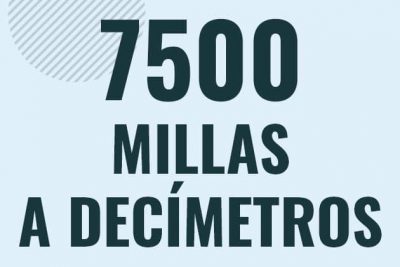 Profesor en pizarra explicando cuanto es 7500 millas en decimetros o como pasar de 7500 mi a dm