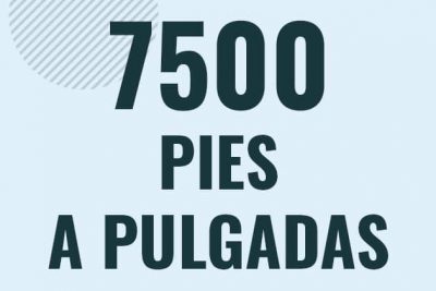 Profesor en pizarra explicando cuanto es 7500 pies en pulgadas o como pasar de 7500 ft a in