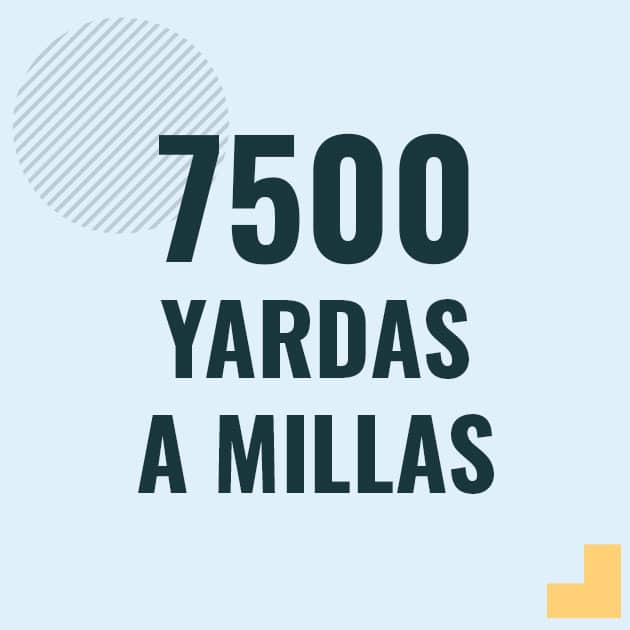 Profesor en pizarra explicando cuanto es 7500 yardas en millas o como pasar de 7500 yd a mi