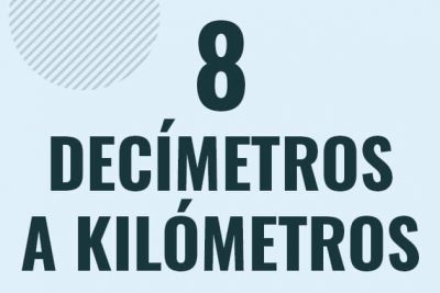 Profesor en pizarra explicando cuanto es 8 decimetros en kilometros o como pasar de 8 dm a km