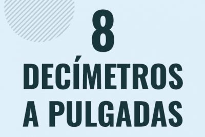 Profesor en pizarra explicando cuanto es 8 decimetros en pulgadas o como pasar de 8 dm a in