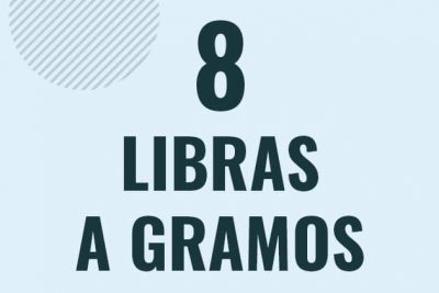Profesor en pizarra explicando cuanto es 8 libras en gramos o como pasar de 8 lb a g