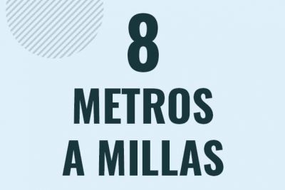 Profesor en pizarra explicando cuanto es 8 metros en millas o como pasar de 8 m a mi