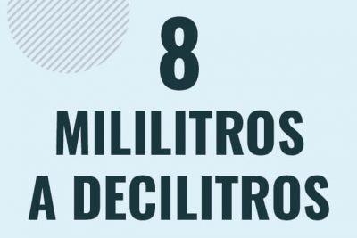 Profesor en pizarra explicando cuanto es 8 mililitros en decilitros o como pasar de 8 ml a dl