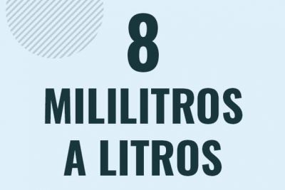 Profesor en pizarra explicando cuanto es 8 mililitros en litros o como pasar de 8 ml a l