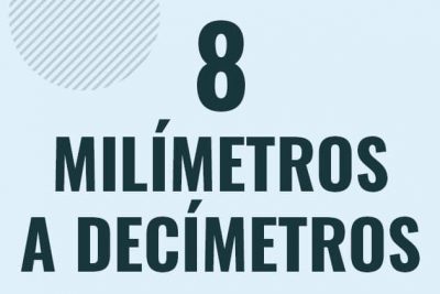 Profesor en pizarra explicando cuanto es 8 milimetros en decimetros o como pasar de 8 mm a dm