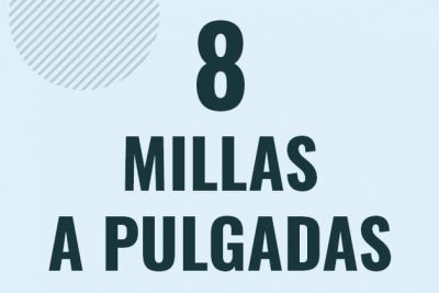 Profesor en pizarra explicando cuanto es 8 millas en pulgadas o como pasar de 8 mi a in