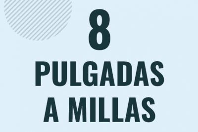 Profesor en pizarra explicando cuanto es 8 pulgadas en millas o como pasar de 8 in a mi