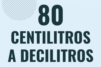 Profesor en pizarra explicando cuanto es 80 centilitros en decilitros o como pasar de 80 cl a dl