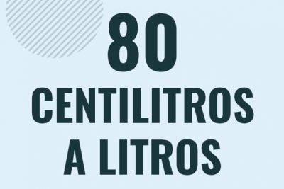 Profesor en pizarra explicando cuanto es 80 centilitros en litros o como pasar de 80 cl a l