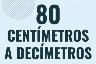 Profesor en pizarra explicando cuanto es 80 centimetros en decimetros o como pasar de 80 cm a dm