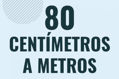 Profesor en pizarra explicando cuanto es 80 centimetros en metros o como pasar de 80 cm a m