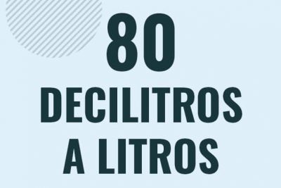 Profesor en pizarra explicando cuanto es 80 decilitros en litros o como pasar de 80 dl a l