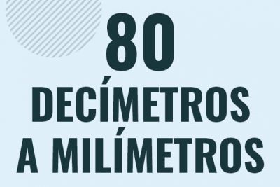 Profesor en pizarra explicando cuanto es 80 decimetros en milimetros o como pasar de 80 dm a mm