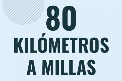 Profesor en pizarra explicando cuanto es 80 kilometros en millas o como pasar de 80 km a mi