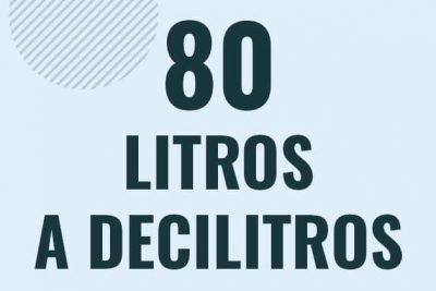 Profesor en pizarra explicando cuanto es 80 litros en decilitros o como pasar de 80 l a dl
