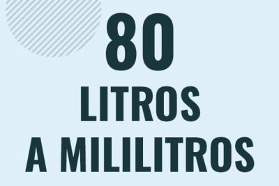 Profesor en pizarra explicando cuanto es 80 litros en mililitros o como pasar de 80 l a ml