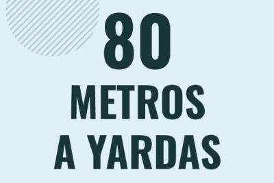 Profesor en pizarra explicando cuanto es 80 metros en yardas o como pasar de 80 m a yd
