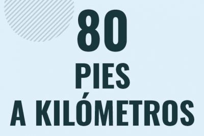 Profesor en pizarra explicando cuanto es 80 pies en kilometros o como pasar de 80 ft a km