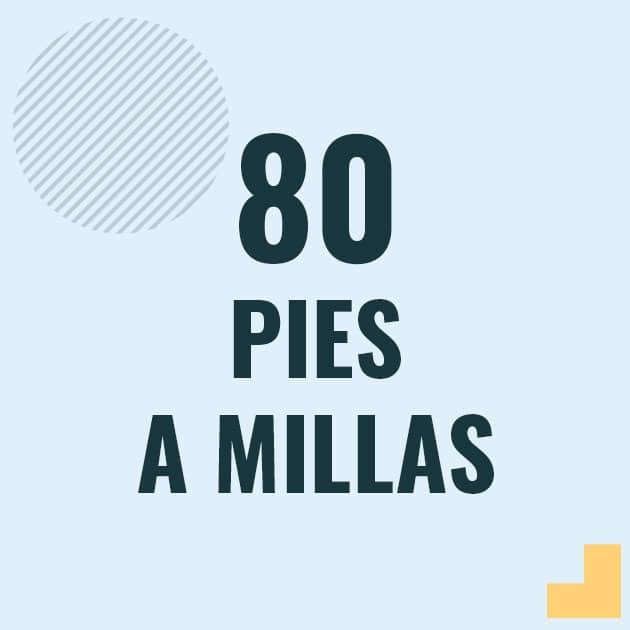 Conversión de 80 pies a millas Profesor en pizarra explicando cuanto es 80 pies en millas o como pasar de 80 ft a mi