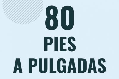 Profesor en pizarra explicando cuanto es 80 pies en pulgadas o como pasar de 80 ft a in