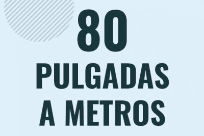 Profesor en pizarra explicando cuanto es 80 pulgadas en metros o como pasar de 80 in a m