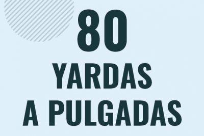 Profesor en pizarra explicando cuanto es 80 yardas en pulgadas o como pasar de 80 yd a in