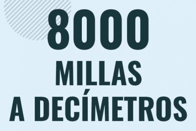 Profesor en pizarra explicando cuanto es 8000 millas en decimetros o como pasar de 8000 mi a dm