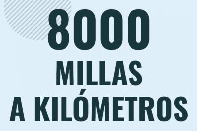 Profesor en pizarra explicando cuanto es 8000 millas en kilometros o como pasar de 8000 mi a km