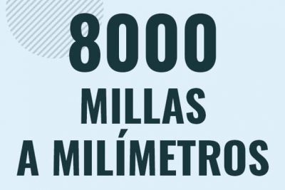 Profesor en pizarra explicando cuanto es 8000 millas en milimetros o como pasar de 8000 mi a mm