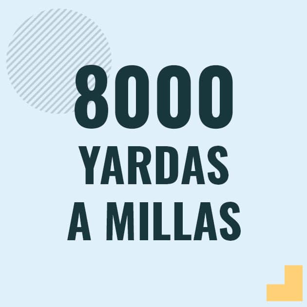 Profesor en pizarra explicando cuanto es 8000 yardas en millas o como pasar de 8000 yd a mi