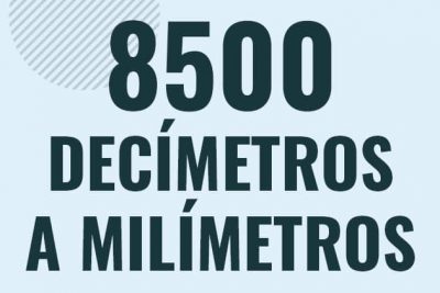 Profesor en pizarra explicando cuanto es 8500 decimetros en milimetros o como pasar de 8500 dm a mm
