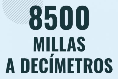 Profesor en pizarra explicando cuanto es 8500 millas en decimetros o como pasar de 8500 mi a dm