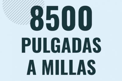 Profesor en pizarra explicando cuanto es 8500 pulgadas en millas o como pasar de 8500 in a mi