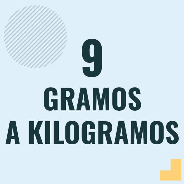 Conversión de 9 gramos a kilogramos Profesor en pizarra explicando cuanto es 9 gramos en kilogramos o como pasar de 9 g a kg