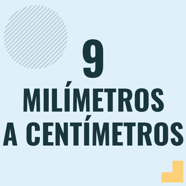 Conversión de 9 milimetros a centimetros Profesor en pizarra explicando cuanto es 9 milimetros en centimetros o como pasar de 9 mm a cm