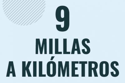 Profesor en pizarra explicando cuanto es 9 millas en kilometros o como pasar de 9 mi a km