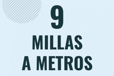 Profesor en pizarra explicando cuanto es 9 millas en metros o como pasar de 9 mi a m