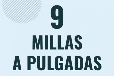 Profesor en pizarra explicando cuanto es 9 millas en pulgadas o como pasar de 9 mi a in