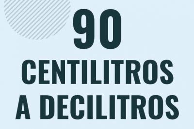 Profesor en pizarra explicando cuanto es 90 centilitros en decilitros o como pasar de 90 cl a dl