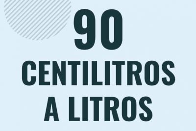 Profesor en pizarra explicando cuanto es 90 centilitros en litros o como pasar de 90 cl a l