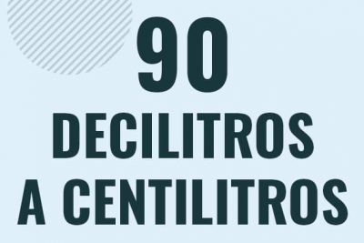 Profesor en pizarra explicando cuanto es 90 decilitros en centilitros o como pasar de 90 dl a cl